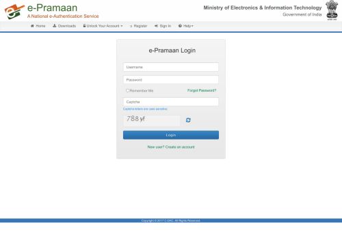 
                            1. Sign In - e-Pramaan Authentication Service