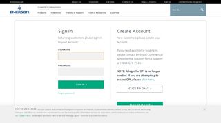 
                            4. Sign In - Emerson Climate Technologies