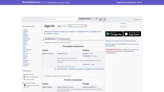 
                            5. sign in - English-French Dictionary WordReference.com