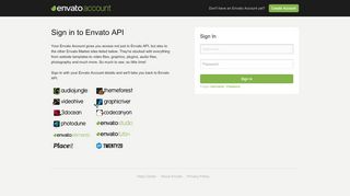 
                            2. Sign in - Envato API