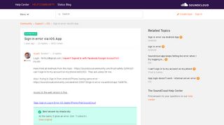 
                            10. Sign in error via iOS App | SoundCloud Community