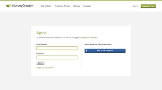 
                            10. Sign In - eSurvey Creator