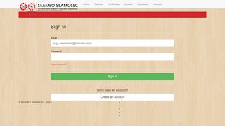 
                            6. Sign In - eTraining SEAMEO SEAMOLEC