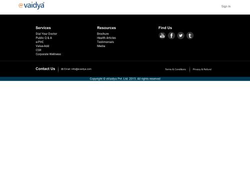 
                            1. Sign In - eVaidya - Health Access Made Easy