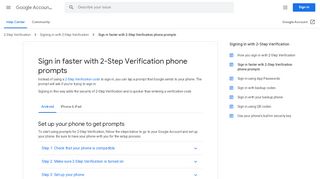 
                            3. Sign in faster with 2-Step Verification phone prompts - Android ...