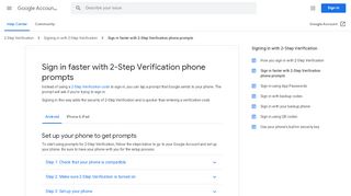 
                            6. Sign in faster with 2-Step Verification phone prompts - Google Support