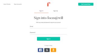 
                            5. Sign In | Focus@Will