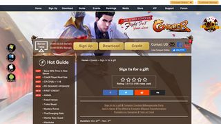 
                            1. Sign In for a gift - A Free Classic PVP Online ... - Conquer Online