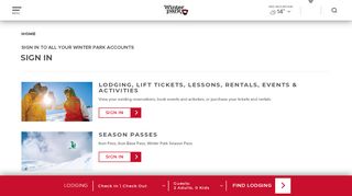 
                            6. Sign In For All Accounts Related To Winter Park Resort