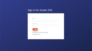 
                            9. Sign in for Avatar SDK