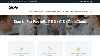 
                            2. Sign In for Payroll / P11D / CIS / TimeClaim ... - Able Internet Payroll