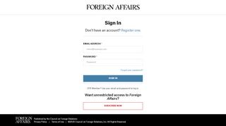 
                            13. Sign In | Foreign Affairs
