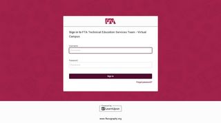 
                            7. Sign in | FTA Technical Education Services Team - Virtual Campus