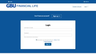 
                            6. Sign In | GBU Financial Life - WebCE