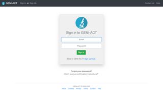 
                            7. Sign In - GENI-ACT