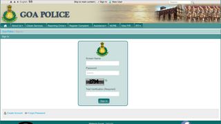 
                            13. Sign-In - Goa Police