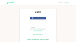 
                            8. Sign in - GoFundMe