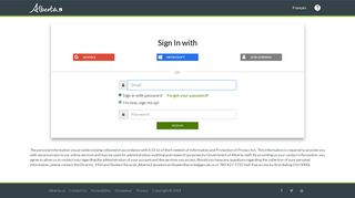 
                            2. Sign In - Government of Alberta