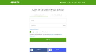 
                            1. Sign In - Groupon