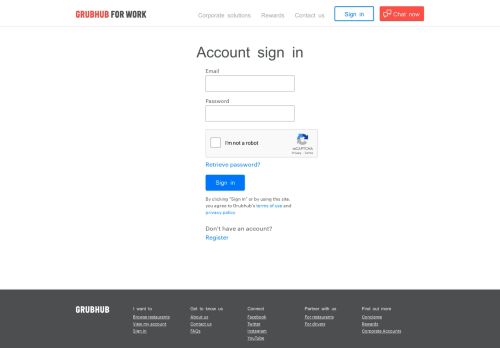 
                            8. Sign in | Grubhub for Work