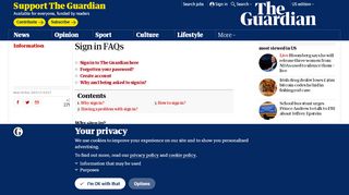 
                            9. Sign in help for Guardian subscribers | Help | The Guardian