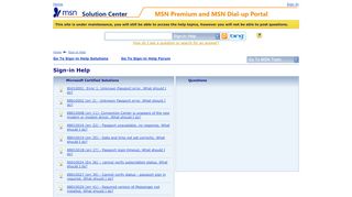 
                            1. Sign-in Help - MSN Solution Center
