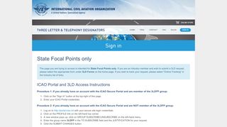 
                            3. Sign in - ICAO