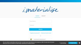 
                            10. Sign In - i.materialise's service