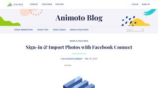 
                            13. Sign-in & Import Photos with Facebook Connect - Animoto