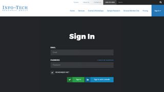 
                            3. Sign In - Info-Tech Research Group