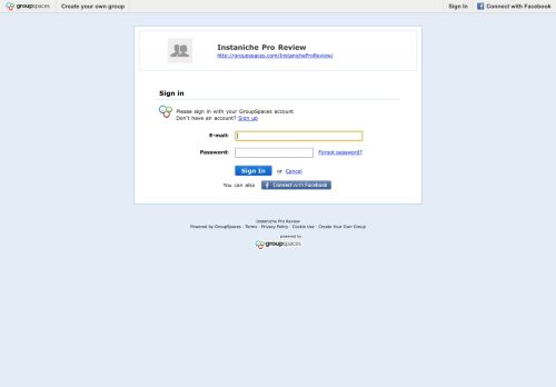 
                            4. Sign In : Instaniche Pro Review : GroupSpaces
