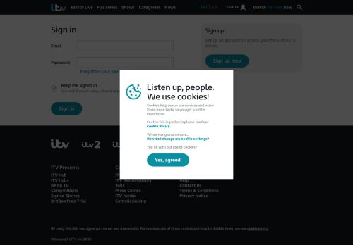 
                            3. Sign in - ITV.com