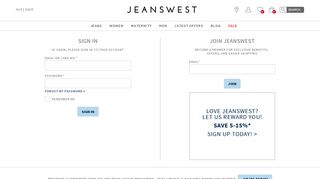 
                            1. Sign in - Jeanswest