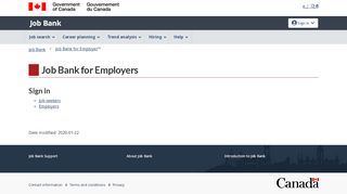 
                            9. Sign-in - Job Bank for Employers