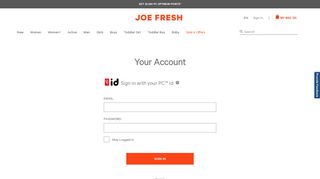 
                            1. Sign In - Joe Fresh