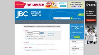 
                            3. Sign In - Journal of Biological Chemistry