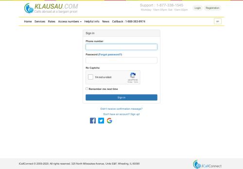 
                            11. Sign in! - Klausau.com: it`s easy! Just call!