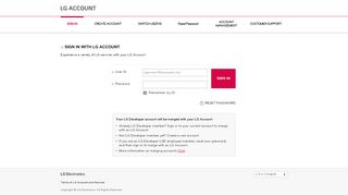 
                            8. SIGN IN | LG Account - LG | Mobile Developer