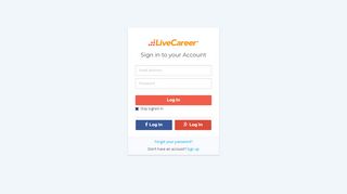 
                            1. Sign In - LiveCareer