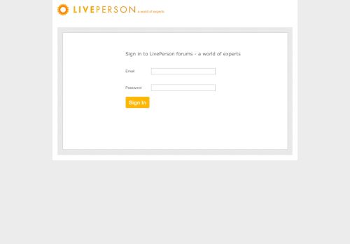
                            4. Sign In | LivePerson Forums - a world of experts