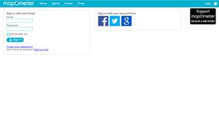 
                            2. Sign-in / login to your mapometer.com account