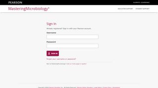 
                            4. Sign In | MasteringMicrobiology | Pearson