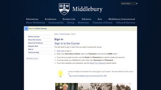 
                            3. Sign In | Middlebury