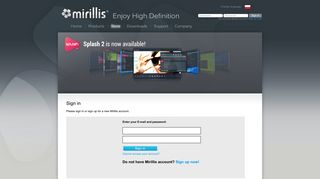
                            1. Sign in - Mirillis Account