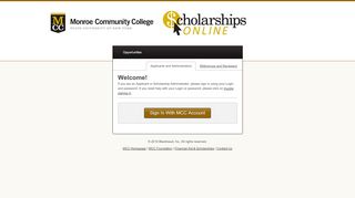 
                            6. Sign In - Monroe Community College - MCC. The scholarship