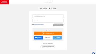 
                            2. Sign in - Nintendo Account