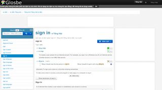 
                            5. Sign in ở Tiếng Việt - Tiếng Anh-Tiếng Việt Từ điển - Glosbe