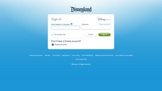 
                            10. Sign In or Create Account - Disneyland