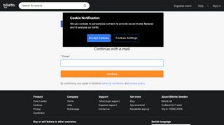 
                            2. Sign in or Register | Billetto Sweden
