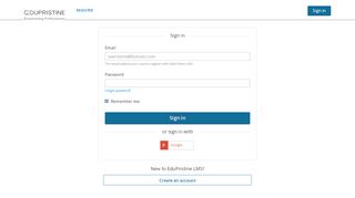
                            2. Sign in or Register | EduPristine LMS